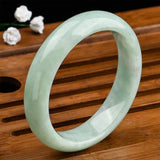 Zheru Jewelry Natural Myanmar Emerald 54-64mm Bracelet Gift for Her