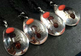 12pcs Real Red Bean Ant Lucid Drop Pendant Specimen