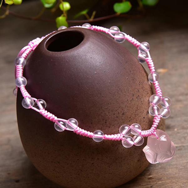 Pink Crystal Anklets Fox Anklets Purple Crystal Anklets Fox Women's Jewelry Drop