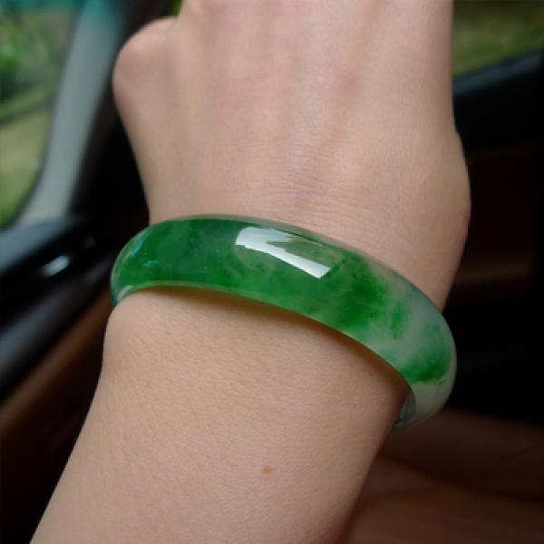 Zheru Jadeite Green Two-Tone Bracelet Princess Jewelry