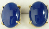 Sky Blue/Pink/Dark Natural Jade Stud Earrings 13*18mm Women's Fine Jewelry