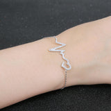 925 Silver Heartbeat Bow Dolphin Summer Bracelet