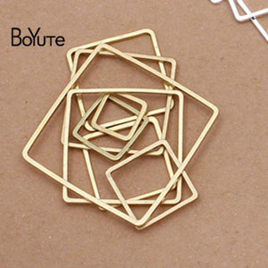 BoYuTe Brass Geometric Square Jump Ring DIY Jewelry Accessories