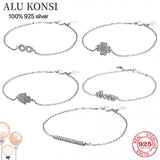 925 Sterling Silver Snake Chain Bangle Bracelet for Women Charm DIY Jewelry