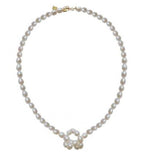 Rice Pearl Choker Necklace Chain Clasp Natural Freshwater Women Jewelry
