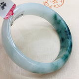 Natural Dark Green Jadeite Bracelet 54-62mm Double Female Princess Jade