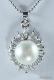 Shell Pearl Flower Pendant Necklace