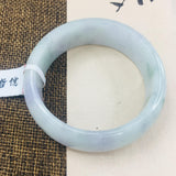 Zheru Jewelry Natural Jadeite Bracelet Light Purple 54-62mm Double Female Jade