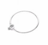 925 Sterling Silver Pan Bracelet Moments Crown O & Snake Chain Bracelet