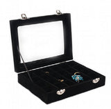 Rose Red Velvet Jewelry Box Organizer for Women