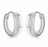 925 Silver Needle Purple Zircon Crystal Diamond Earrings
