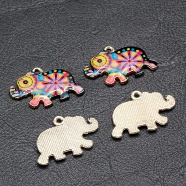 12pcs Colorful Enamel Charms for DIY Jewelry Making