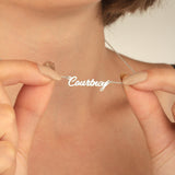 Cursive Name Necklace, Minimalist Necklace, Personalized Gift
