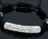 Disco Ball Pave Crystal Tube Bracelet for Women