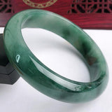Dark Green Burmese Jadeite Bracelet, Princess Jewelry Gift
