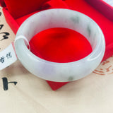 Zheru Jewelry Natural Jadeite Bracelet Light Purple 54-62mm Double Female Jade
