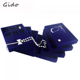 Velvet Jewelry Box Drawer Storage Organizer