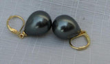 Classic 12-16mm Shell Pearl Eardrop leverback Earrings