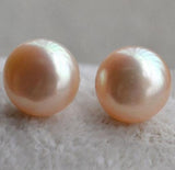 11mm Pale Pink Freshwater Pearl Earrings