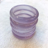 Zheru Natural Agate Chalcedony 54-64mm Light Purple Bracelet
