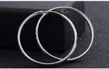 Classic Circle 925 Silver Needle Hoop Earrings Jewelry