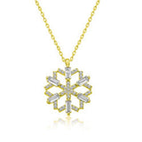 Silver CZ Snowflake Necklace
