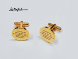 Lateefah Metal Letter Cufflinks Personalized with Name Geometric Stainless Steel