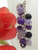 Arrival Round Faceted Agate Earrings S925 Sterling Silver Dangle
