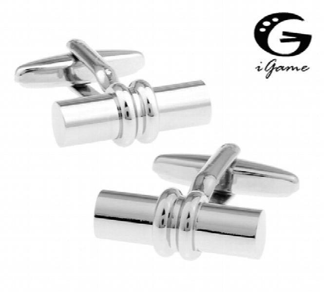 Silver Copper Cylinder Style Cuff Links for Men