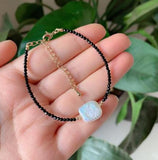 Baroque Freshwater Pearl Bracelet with Lapis Gemstone