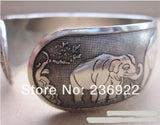 Vintage Tibet Elephant Carved Bracelet For Men and Women