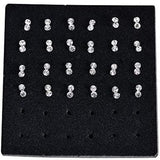 24PCS Colorful Double Crystal Nose Studs Boxed