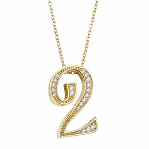 925 Silver Number 7 Pendant Necklace Birthday Gift Letter Necklace Women
