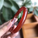 Natural Agate Chalcedony Red 54-62mm Bracelet Princess Jewelry