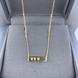 Messica925 Silver Necklace with Moving Beads