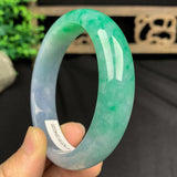 Zheru Burmese Emerald Green Two-Tone Bracelet for Mother and Girlfriend