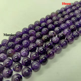 Amethyst Violet Quartz Crystal Round Beads 6-10mm DIY Bracelet Necklace