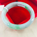 Zheru Jewelry Natural Jadeite Bracelet 52-61mm Two-tone Princess Jade Gift