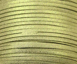 Grass Green Glitter Metallic Faux Leather Suede Cord 3mm