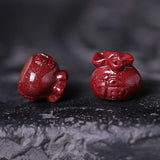 5A Cinnabar Fortune Bag Vermilion Single Bead DIY Jewelry Material