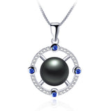 Freshwater Pearl Pendant with Zircon Silver Jewelry - Festive Gift