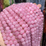 Madagascar Rose Quartzs Beads Pink Crystal Round Beads 6 8 10 mm
