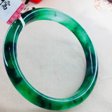 Natural Ice Green Jadeite Bracelet 54-62mm Female Princess Gift
