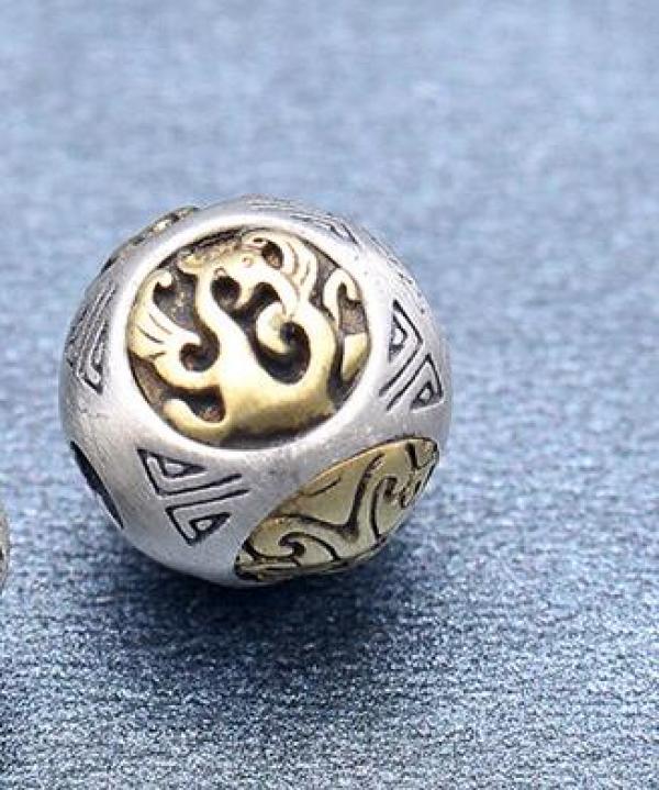 925 Silver Chinese Mythic Beasts Lucky Animal Beads DIY Jewelry