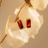 Dainty Gemstone Stud Earrings - Personalized Gift for Women