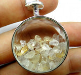 Natural Stone Quartz Crystal Turquoises Gravel Stone Pendant