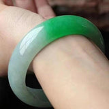 Zheru Jewelry Myanmar Jadeite Two-Color Bracelet Princess Jewelry