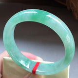 Zheru Jewelry Burmese Jadeite Light Green Bracelet for Mom Girlfriend