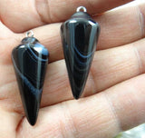 Stone Quartz Crystal Turquoises Tiger Eye Hexagonal Pendants