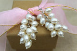 Grape Pearl Earrings 925 Sterling Silver Charming Women Jewelry